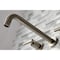 Kingston Brass Roman Tub Faucet, Brushed Nickel, Wall Mount KS8028CML - alternate 6